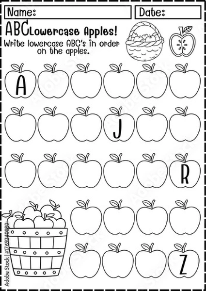 Obraz worksheet, printable worksheet, kids worksheet