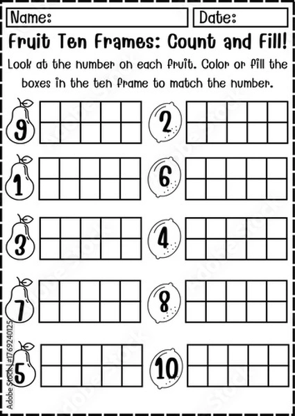 Obraz worksheet, printable worksheet, kids worksheet