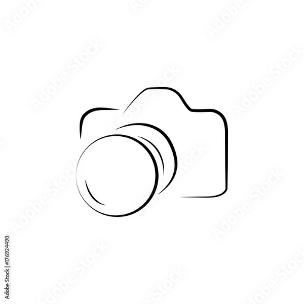 Obraz Photo camera silhouette logo icon