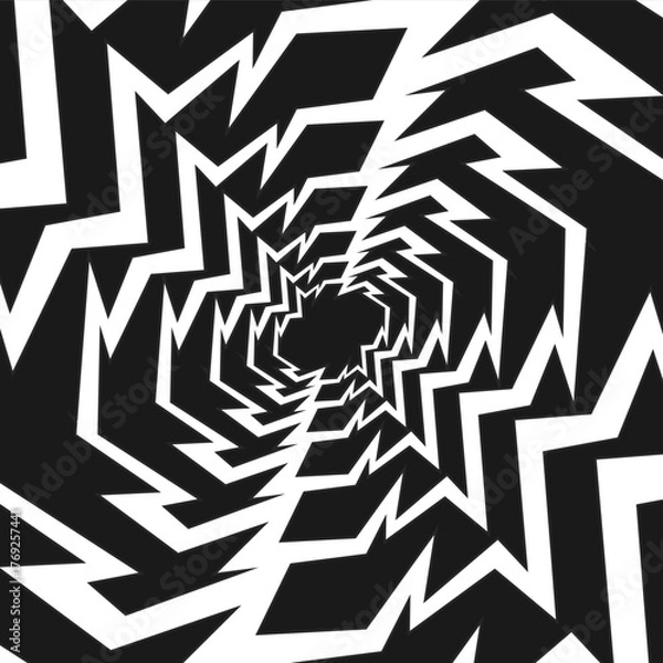 Fototapeta Abstract background with gradient spiral geometric pattern