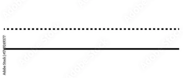 Obraz Dotted and Solid Straight line