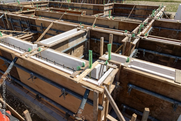 Fototapeta 住宅建設素材　型枠工事
