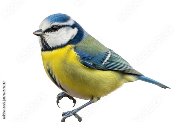 Fototapeta Blue tit bird isolated on transparent background