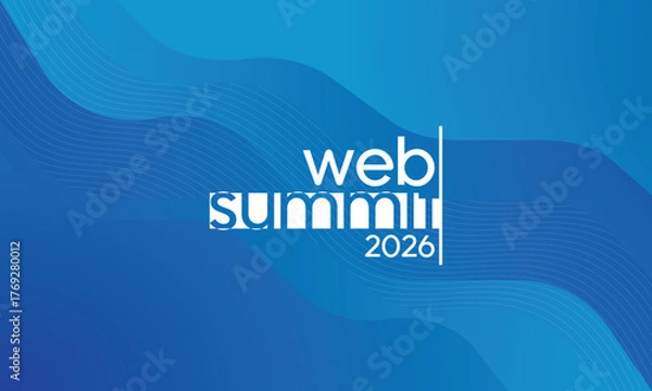 Fototapeta logo graphic design of annual event summit and title made for Technology theme