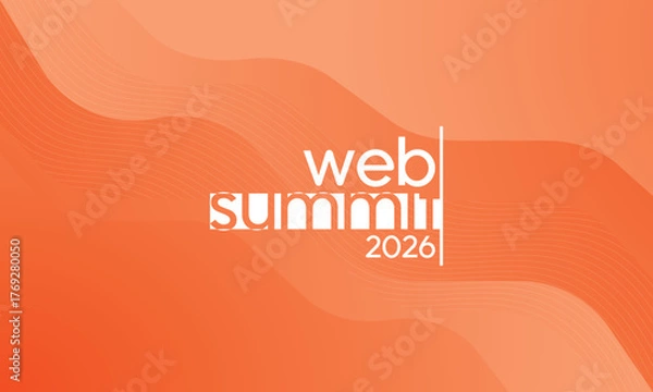 Fototapeta logo graphic design of annual event summit and title made for Technology theme