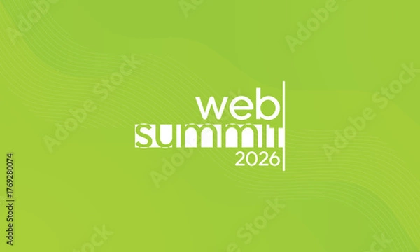 Fototapeta logo graphic design of annual event summit and title made for Technology theme