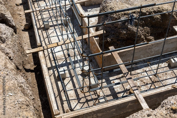 Obraz 住宅建設素材　基礎工事