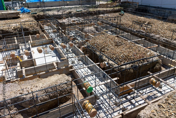 Obraz 建設素材　鉄筋工事