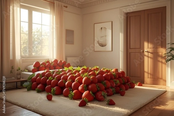 Fototapeta The Strawberry Bedtime