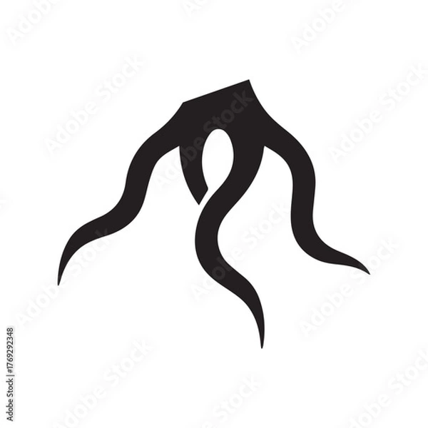 Fototapeta Sharp structural fibrous root symbolizing stability precision and design