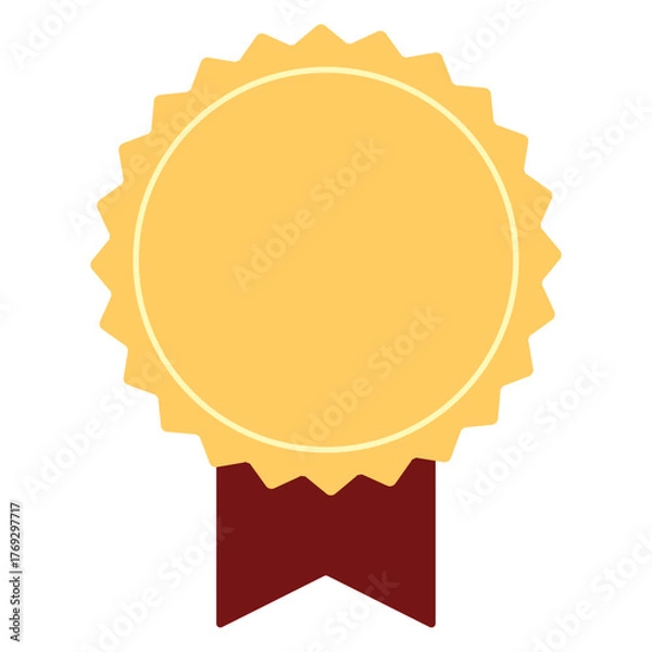 Obraz シンプルでメダルの勲章のイラスト