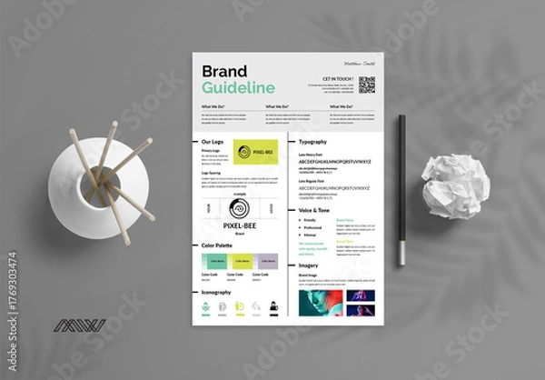 Obraz Brand Guideline Poster & Flyer Layout