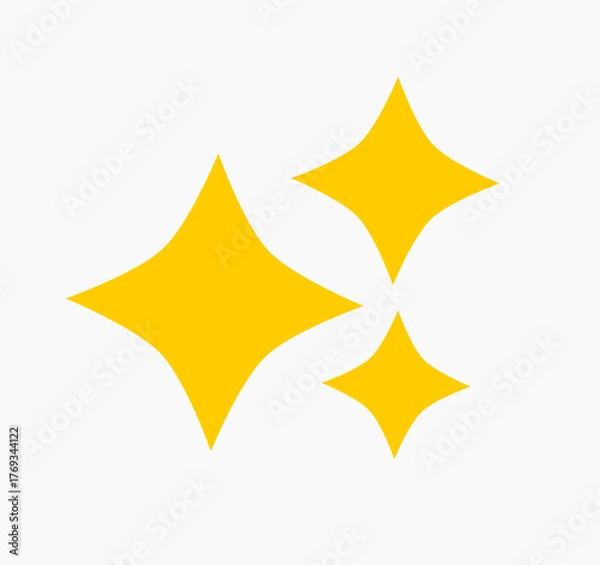 Obraz Gold stars icons design element. Vector illustration.