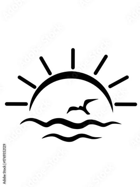 Obraz Hand drawn sun on white background, eps vector illustration