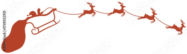 Obraz 산타클로스 썰매 일러스트 Santa Claus' Sled Illustration