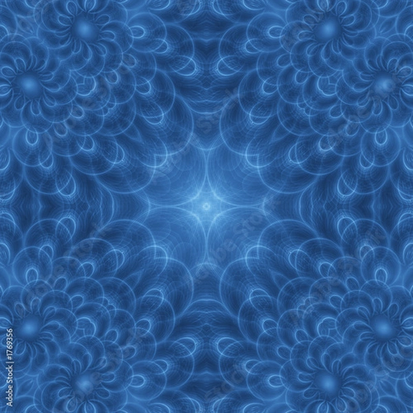 Fototapeta blue peacoke feather flower