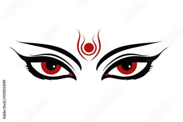 Obraz Symbolic eyes with vibrant colors and meaning. isolated on a transparent background.