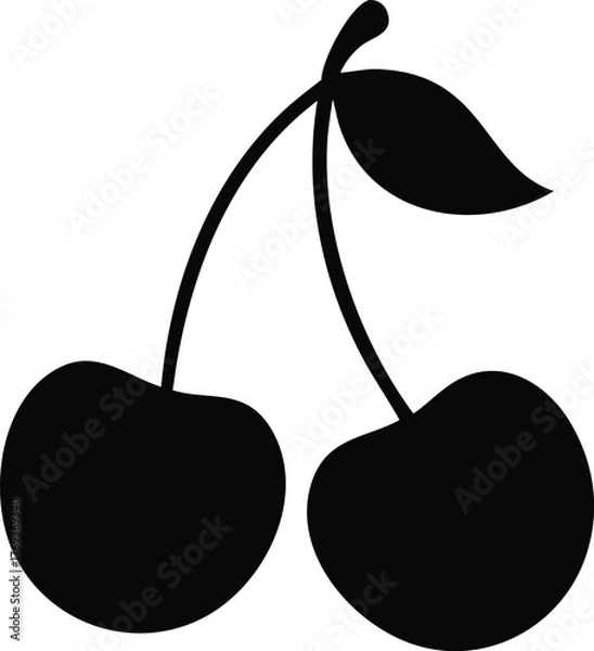 Fototapeta cherry vector art with a white background  nothing