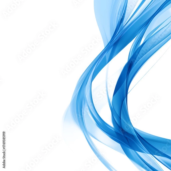 Obraz Vibrant Blue Abstract Background on Clean White, Perfect for Graphic Design Projects