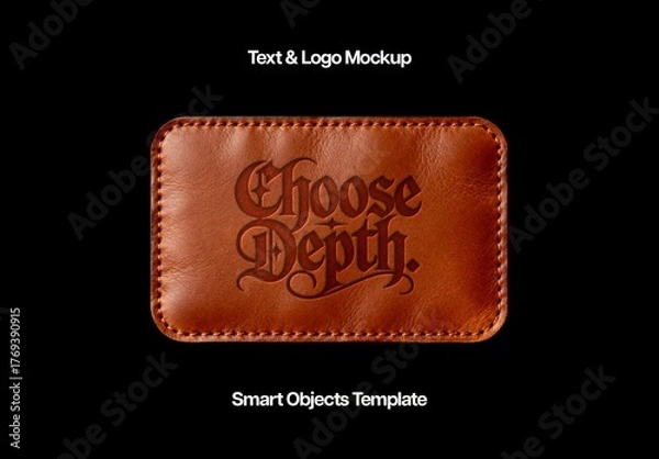 Fototapeta Leather Patch Mockup