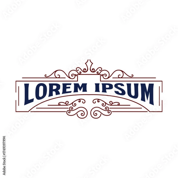 Obraz Vintage Retro Decorative Badge Emblem Label Logo Design