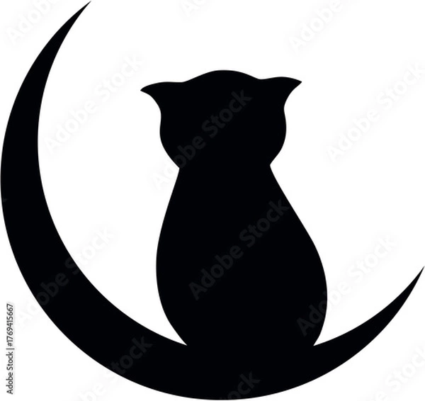 Fototapeta cat silhouette vector