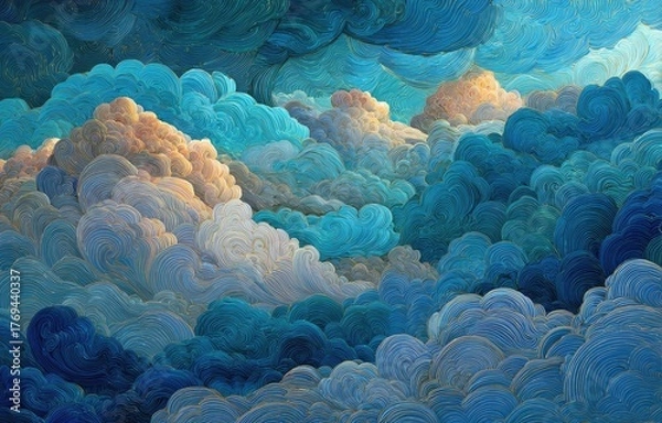 Fototapeta Abstract Colorful Cloud Formation in the Sky.