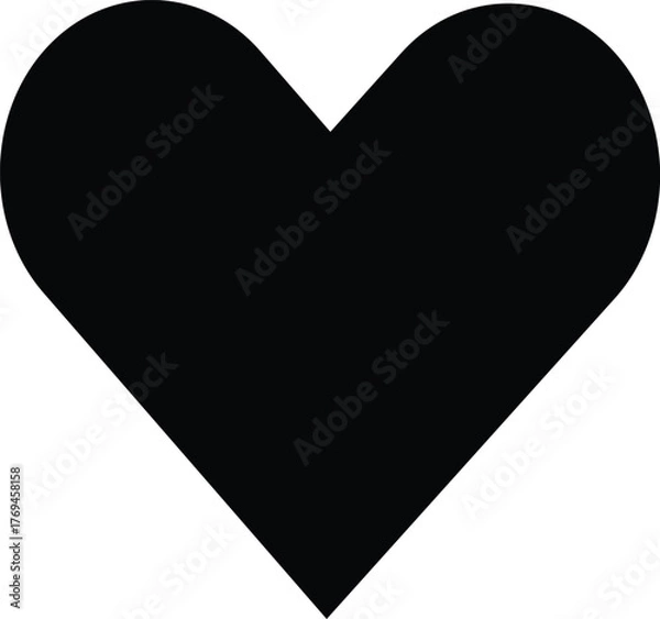 Obraz Black heart vector illustration scalable graphic icon