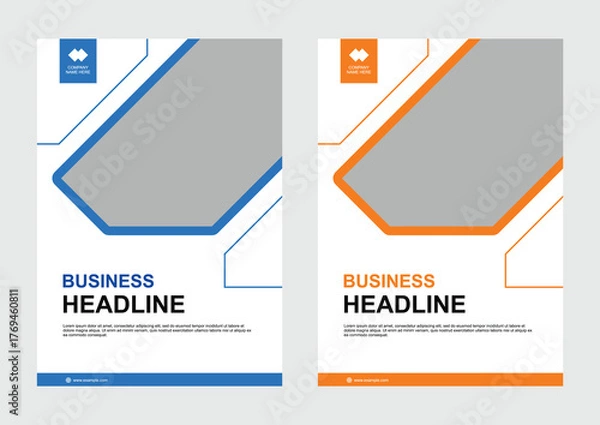 Obraz Business flyer template design corporate marketing promotion