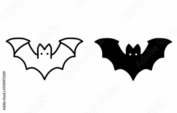 Obraz Bat icon isolated on white background