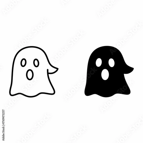 Obraz Ghost icon isolated on white background