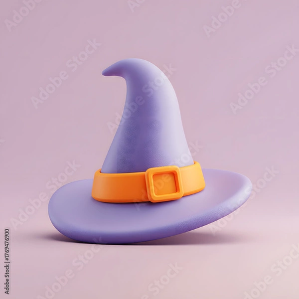 Obraz 3d halloween witch hat icon