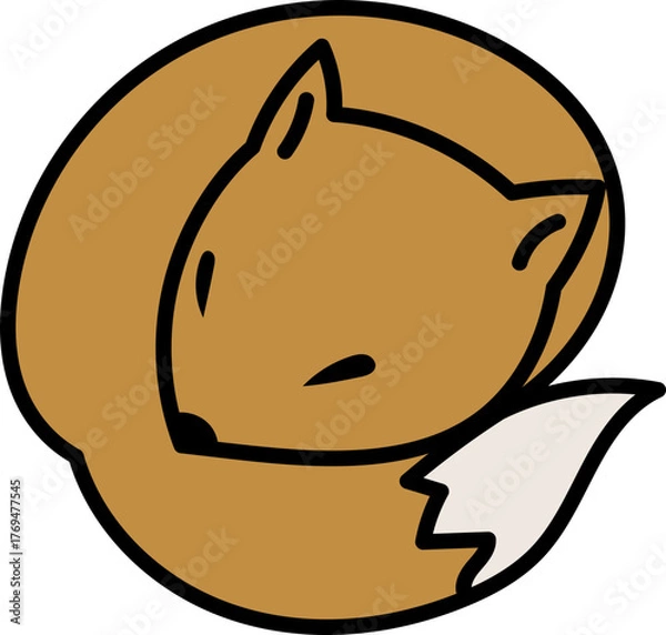 Fototapeta 잠자는여우