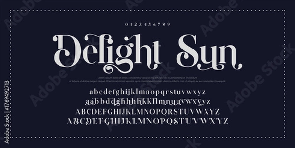 Obraz Modern Font. Sans Serif Font. Regular Uppercase Lowercase Typography urban style alphabet fonts for fashion, sport, technology, digital, movie, logo design, vector illustration