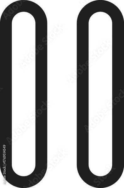 Fototapeta Collection Of Black UI Icons And Symbols For Web And App Interfaces