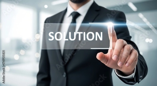 Fototapeta Finding Solutions A Businessman's Guide to Problem-Solving