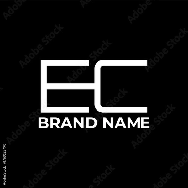 Obraz EC initial vector logo design