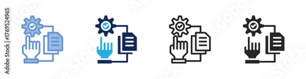 Fototapeta Information Management Icon Collection Featuring Multiple Styles