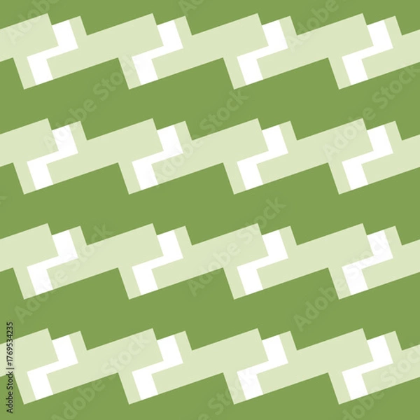 Obraz Abstract Geometric Olive Green Seamless Pattern