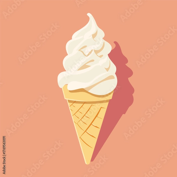 Fototapeta ice cream Cone vector illustration