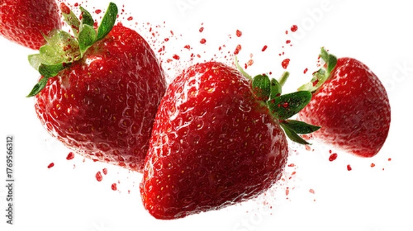 Obraz Strawberry isolated on white background