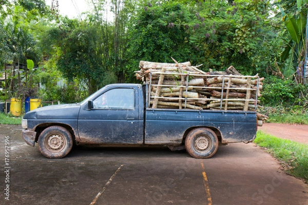 Obraz Pickup truck filled