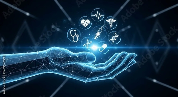 Fototapeta Digital Healthcare Innovation Enhancing Patient Outcomes Through Advanced Technology Solutions