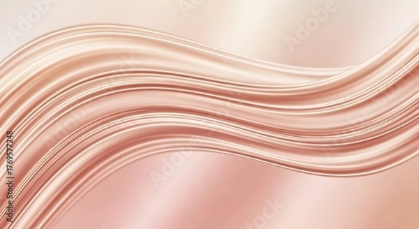 Obraz Elegant Rose Gold Waves - A Luxurious Abstract Background Texture.