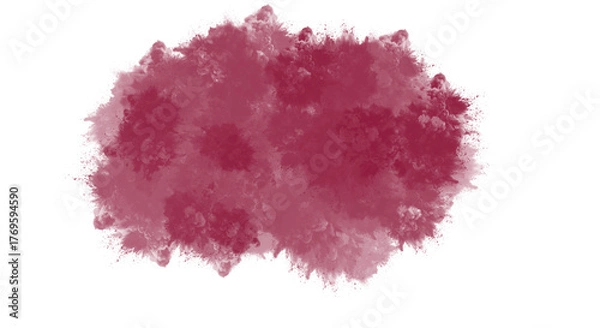 Fototapeta Watercolor splash isolated on transparent background, a captivating explosion of magenta pigment, creating a unique and artistic effect for creative projects
