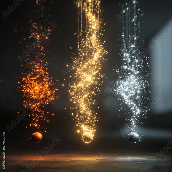 Obraz Abstract Glowing Light Effects Background