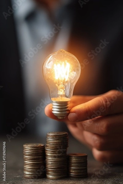 Obraz Bright Idea Innovation for Financial Growth