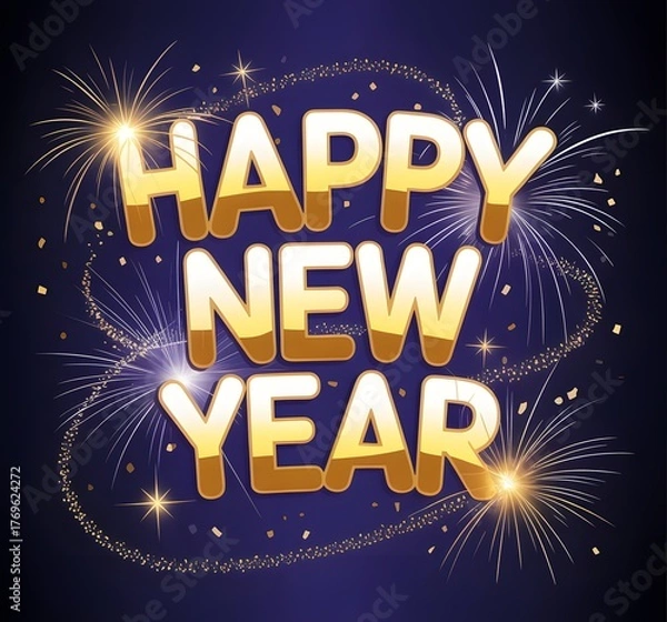 Fototapeta New year wishes Images, Happy New Year 2026, Happy new year wallpaper Images,Happy new year Social media post, Happy new year sticker, Happy New Year Background" Images
