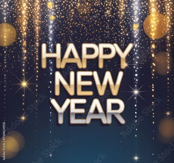 Fototapeta New year wishes Images, Happy New Year 2026, Happy new year wallpaper Images,Happy new year Social media post, Happy new year sticker, Happy New Year Background" Images