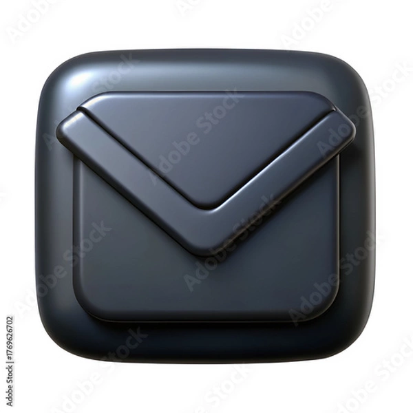 Obraz 3D Email icon isolated on transparent background